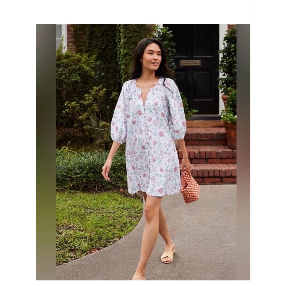 LAKE Hammock Shirt Dress in Garden Vines Sz XXS